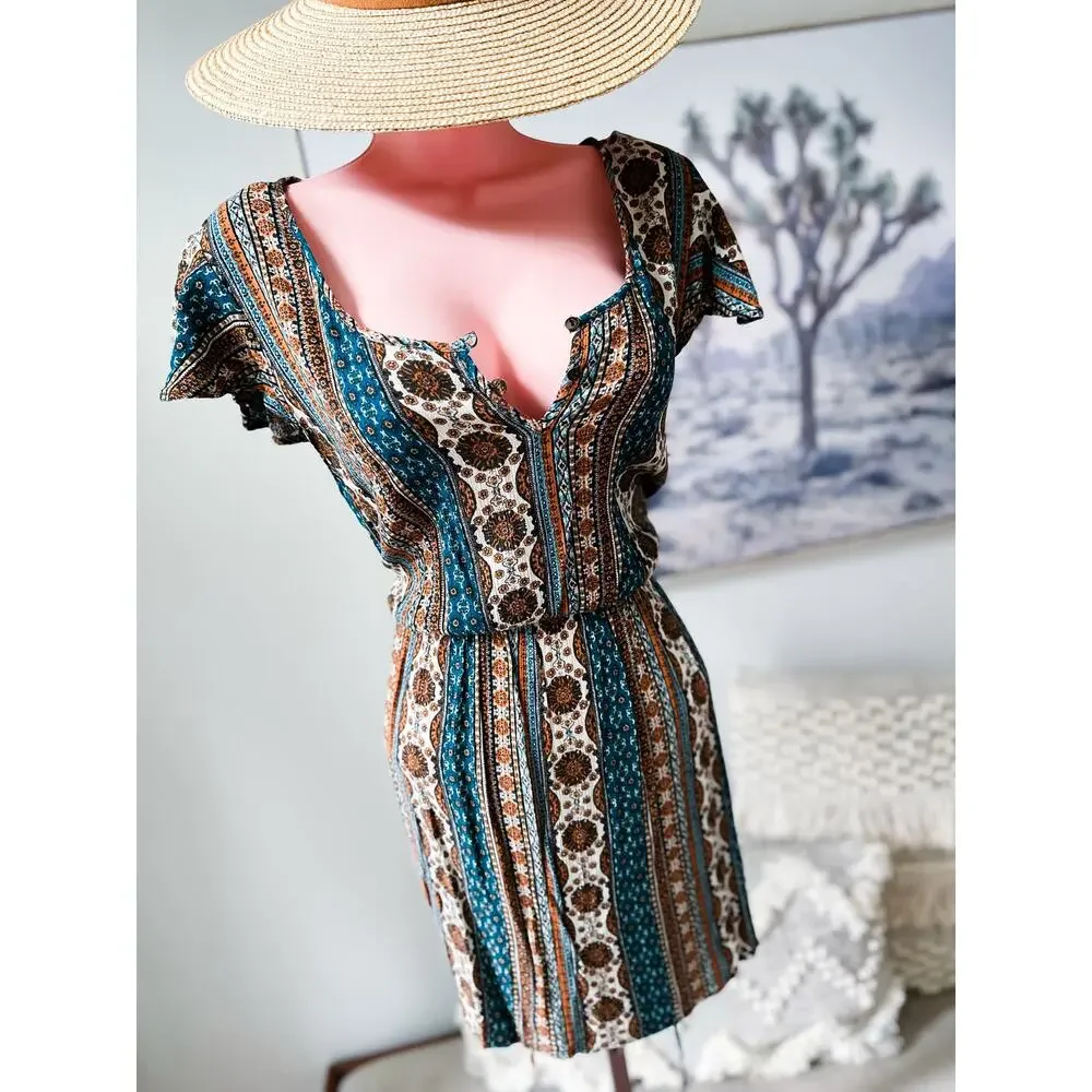 Desert Wanderings + Wanderlust earthy boho free spirited festival Mini Dress